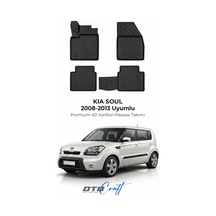Otocraft Kia Soul 2008-2013 Araca Özel 4d Karbon Oto Paspas Havuzlu Tam Set