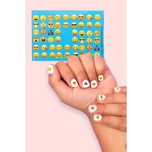 Çok Renkli Emoji Kız Çocuk Tırnak Sticker