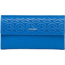 Tergan Mavi Deri Kadın Cüzdan - S1cb00005793-g0q Mavi