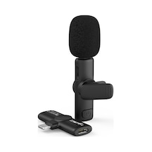 Mufunye F18 2.4g Kablosuz Mikrofon 20m'ye Kadar İletim Mesafesi Tak Ve Çalıştır İOS Uyumlu Cihazları İçin Canlı Yayın Vlog Çekimi