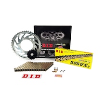Zincir Dişli Seti Trıumph Thruxton R 1200 Cc 2016-2017 / Trıumph / Thruxton R / 1200cc / Zincir: Dıd-525vx3 Gold -100 / Ön-arka Dişli: Jt 16t-42t / 2016-2017 1.Resim