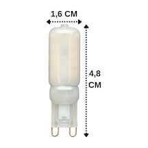 10 Adet Osaka Buzlu 5w Sarı Işık 3000k G9 Duylu Led Kapsül Ampul