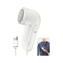 Chuangyinshop Beyaz 1 Adet Usb Şarjlı Kumaş Tıraş Makinesi - 12000 Rpm Hızlı Pelüş Temizleyici Yünlü Kıyafetler Battaniyeler İçin Beyaz
