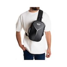 Newish Polo Erkek Şifreli Kilitli Su Geçirmez Sling Bag 404 Çapraz Omuz Ve Sırt Çantası - New404 Siyah - Gri