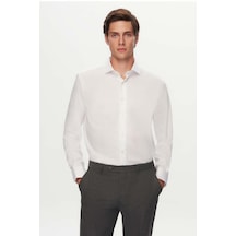 Ds Damat Slim Fit Beyaz Armürlü Gömlek 3hf02ıg141851 Beyaz