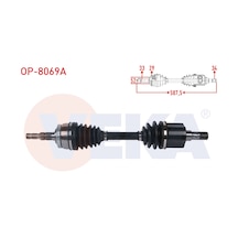 Opel Corsa C 1.7 Cdti M-t 2000-2006 / Combo C 1.7 Cdt Komple Aks Sol On Absli 29 Dis Uzunluk 587,5mm