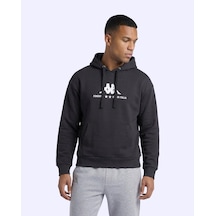 Kappa Fontado Hodie Erkek Siyah Regular Hoodie