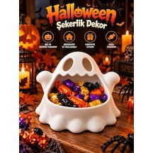 Halloween Cadılar Bayramı Dekoratif Hayalet Şekerlik Kase Masa Üstü Dekor