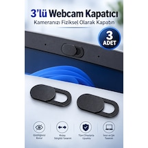 Webcam Kapatıcı Kamera Kapağı 3'lü Set