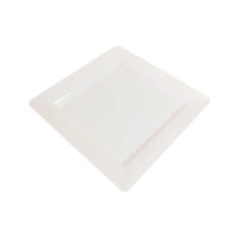 Plastik Kare Tabak Beyaz 22 Cm - 10 Adet