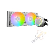 Msı 240mm Mag Corelıquıd E240 Whıte Argb Am5-1851p Sıvı Soğutmalı İşlemci Fanı Beyaz
