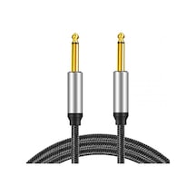 6.3 Mm Mono Gitar Anfi Ara Bağlantı Kablosu Ts Mono Jaklı Kablo 10m