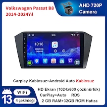 Volkswagen Passat B8 2014-2024 Yıl Multimedya 2-32 Gb Navigasyon