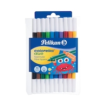 Pelikan Colorella Duo Çift Renkli Keçeli Kalem 10'lu