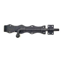 Ers Antika Tarz Dekoratif Pirinç Dövme Kapı Sürgüsü - 20cm, Oksit Diğer