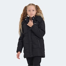 Slazenger CANDY Çocuk Kapüşonlu Siyah Mont & Kaban