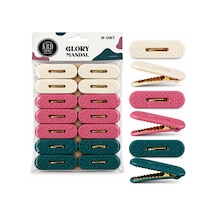 Go İthalat 16pcs Çamaşır Mandalı Renkli Plastik - Kabartma Desenli Çok renkli