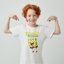 Startmore Sungerbob Baskılı Unisex Çocuk Tişört H04 BEYAZ
