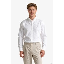 Nautica Erkek Beyaz Regular Fit Gömlek-24203