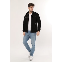 Uniprom Casual Ceket 3 İplik Şardonlu Mevsimlik Günlük Ceket Siyah