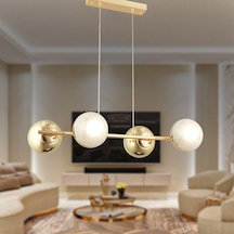 Berca 4lü Gold Avize Modern Mutfak Yemek Masası Üstü Yatak Odası Salon Avize