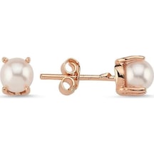 5,5 Mm Kadın Doğal İncili Küpe Rose Rose