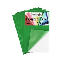 Yapışkanlı Keçe A4 20x30 Cm 5 Li 1 Paket 2.0 Mm Kendinden Yapışkanlı Renkli Hobi Keçesi Elişi Keçe Kumaşı Anasınıfı Kreş Yeşil