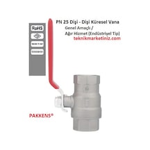 Pakkens Küresel Vanalar,Her Ölçü Pn25 1/2"-3/4"-1"-11/4"-11/2"-2"