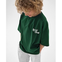 Laciel Paris Club Oversize Çocuk Tişört Yeşil