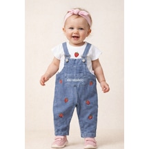 My Baby Kumsal Bbaby Buu Kısa Kollu Tşört Lü Kız Salopet Alt Üst Takımlar 162 163 101 Mavi Mavi