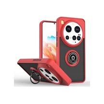 Newface Xiaomi Mi 15 Ultra Kılıf Montreal Yüzüklü Silikon Kapak - Kırmızı