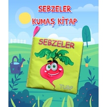 Tox Sebzeler Sessiz Kumaş Kitap T113 - Bez Kitap Eğitici Oyuncak