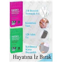 Kalem Ucu 120 Li 0.7 Mm 2b 3 Paket Noki Çoklu Versatil Kalem Uç Mekanik Uçlu Otomatik Kurşun Kalem Ucu 60 Mm Yumuşak