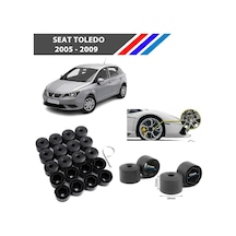 Otozet - Seat Toledo Bijon Civata Kapağı Siyah Renk 20 Adetli Set 17mm 1k06011739b9