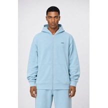 Erkek Respire Basic Oversize Zip Bebe Mavi