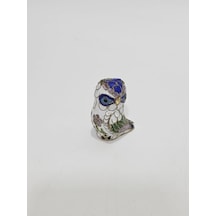 Antika Cloisonne Minyatür Baykuş 4,7x3,5cm 145