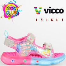 Vicco Can Ortopedik Işıklı Çocuk Sandalet Fuşya Vicco Can Ortopedik Işıklı Çocuk Sandalet Fuşya