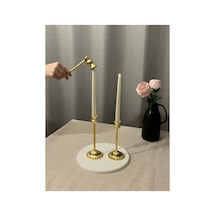 Rustik Gold 2'li Şamdan & Mum Söndürücü Seti Gold - 806007901 Gold