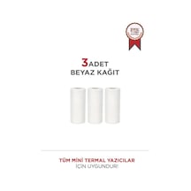 Torima Beyaz 1paket 3adet Termal Rulo Kağıt Tüm Mini Makinalara Uyumlu