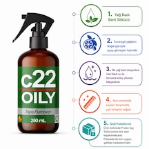 C22 Oıly - 250 Ml Yağ Bazlı Protez Saç Bant Sökücüsü Temizleyicisi