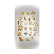 Pure Vanilla Cookie Run Kingdom Telefon Laptop Bullet Journal Yapışkanlı Folyo Sticker Paketi 22 Adet Çok Renkli