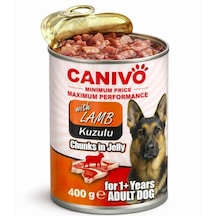 Kuzulu Yetişkin Köpek Konservesi 400 Gr 12 Adet