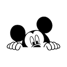 Mickey Mouse Oto Sticker 20x12 Cm