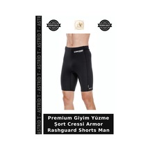 Astrid T Premium Giyim Yüzme Şort Cressi Armor Rashguard Shorts Man Siyah