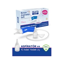 Bebek Burun Aspiratörü Ve 10 Adet Yedek Uç - Burun Temizleme Aspiratör Seti