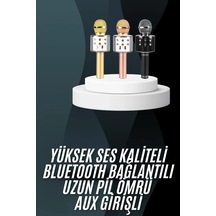 Bluetooth Karaoke Mikrofon Uzun Pil Ömrü Yüksek Ses Kalitesi
