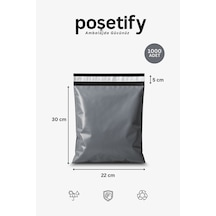 Gri Cepli Kargo Poşeti 35x45+5 Cm Yapışkan Bantlı Gönderi Zarfı 25 Li E-ticaret Poşeti