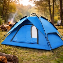 4 Kişilik Otomatik Kamp Çadırı - Çift Katmanlı, Suya Dayanıklı, Hızlı Kurulum Outdoor Aile Ve Doğa Çadırı 200x200x140 Cm Bx40 Çok Renkli