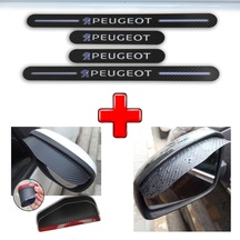 Peugeot Bipper Uyumlu Carbon Kapı Eşiği + Ayna Yağmur Koruyucu (552943926)