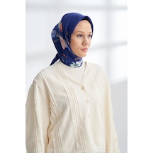 Armanda Premıum Collectıon Rosemary Desen Twıll İpek Eşarp - 4319-159 Saks